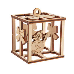 Заготовка для декорирования Mr. Carving КЛ-46 Подвеска объемная Подарок фанера 5 х 5 х 5.7 см  фото 3