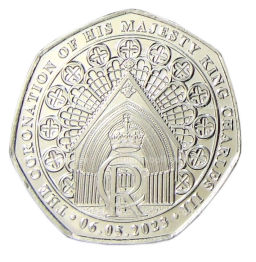 50 пенсов 2024 года Гибралтар Коронация короля Карла III