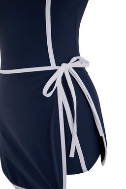 Koyu Lacivert Renk bloklu Halter Yaka Kapl? Baglama Detayl? Etek Mayo TBESS26MA00006 - Trendyolmilla фото 7