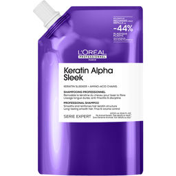 Бессульфатный шампунь для непослушных, пористых волос Keratin Alpha Sleek, 1000 мл Loreal