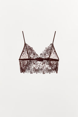 LACE TRIANGLE BRALETTE - Zara фото 4