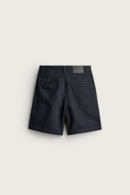 BERMUDA CHINO DENIM RELAXED FIT PLIEGUES / ?ndigo - Zara фото 7