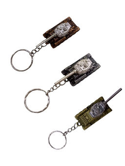 Цена за 2 шт. Брелок металл. модель "Танк" (KL-1709)