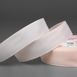 Цена за 2 шт. Лента репсовая, 25 мм, 23±1 м, персиковая №07