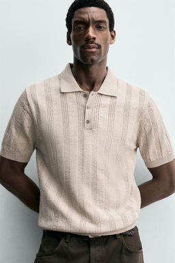 POLO PUNTO REGULAR FIT ESTRUCTURA / Crudo / Beige - Zara фото 6