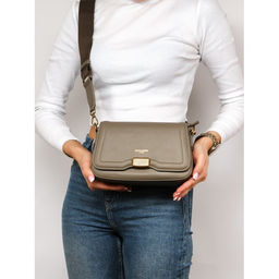 Сумка женская искусственная кожа DJ-CM 6961A-ELEPHANT GREY, 1отд, плечевой ремень, серый SALE 262219 - Adelia фото 5