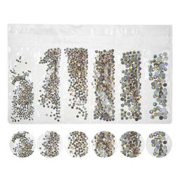 Nail Art Набор страз для ногтей, желтый голография  фото 4