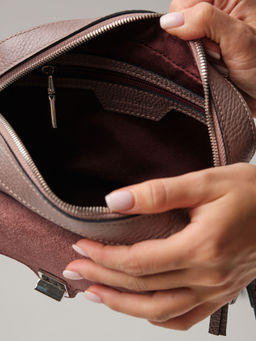 Сумка кросс-боди Deboro 30270 розово-серый