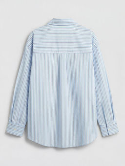 K?z ?ocuk ?izgili Poplin G?mlek