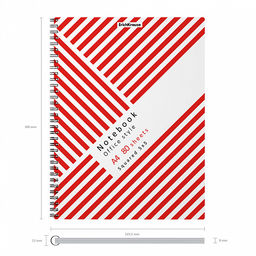 Цена за 2 шт. Тетрадь общая с пластиковой обложкой на спирали ErichKrause Red Concept, А4, 80 листов, клетка фото 4