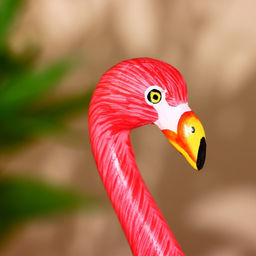 Сувенир «Фламинго», 30 см, дерево