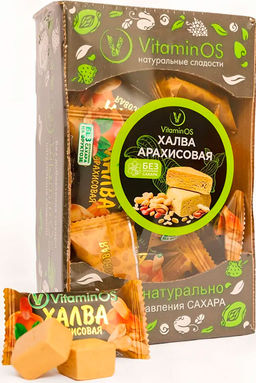 Халва VitaminOs арахисовая на фруктозе конфеты 350гр