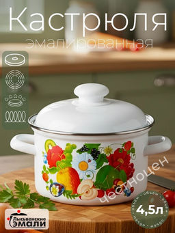 Кастрюля 4,5л 16154 АП2 "Фруктовый микс",,
