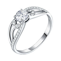 Кольцо из серебра куб.циркон., Л-10190