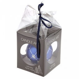 Елочная игрушка шар стеклянная д9,5см, синий металлик, ручная художественная роспись, подарочная упаковка (Россия) - Домашняя мода фото 7