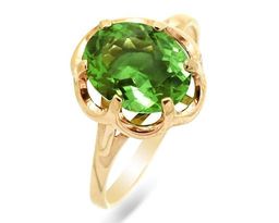 Кольцо из серебра ситалл имитация султанита, СПН02601п