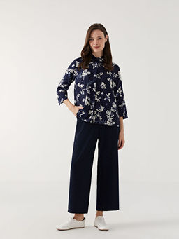 Beli Lastikli Puantiyeli Kad?n Pantolon