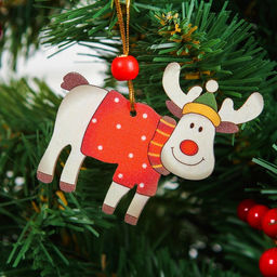 Цена за 2 шт. Елочная игрушка Счастливый олень, МИКС - Лесная мастерская фото 3