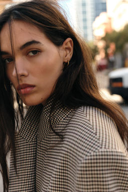 BLAZER CRUZADA OVERSIZE / Negro / Verde - Zara фото 6