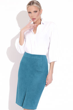 Юбка Лима (вельвет бирюза) - Эльза фото 3