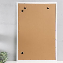 Фоторамка для фото 60×90 см Ellis, МДФ, с паспарту, белый, (пластиковый экран)