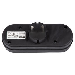 S-ES3-16O BLACK Разветвитель сетевой, б/з. 3 гнезда. 16А, 3500Вт. Черный. ТМ Uniel