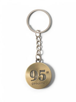 Цена за 3 шт. Брелок металл «95 бензин» латунь 3×3 см