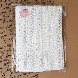 Кружево вязаное, 25 мм, 15±1 м, белое