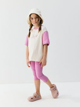 Лосины укороченные Сиреневый крокус