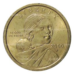 Монета 1 доллар 2000 года P США Сакагавея Парящий Орел