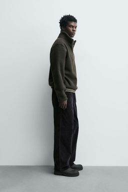 TEXTURED QUARTER-ZIP SWEATSHIRT - Zara фото 4