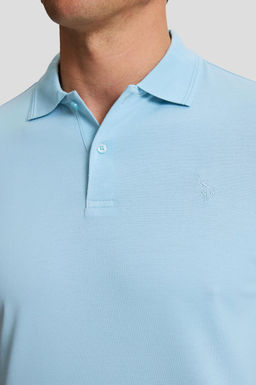 Erkek Mavi Regular Fit Polo Yaka Basic Ti__rt