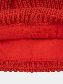 Шапка вязаная Ш-113 красная (52-54)