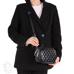 Сумка женская кожаная 0703C black Polina&Eiterou/30  в Новосибирске