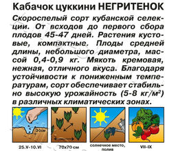 Кабачок Негритенок (цуккини) 2г (Аэлита)