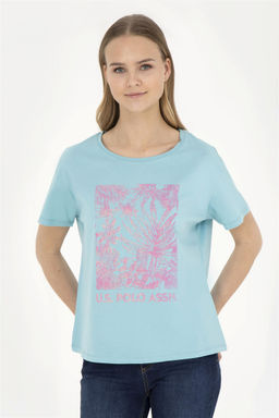 Женская мятная футболка - U.s. polo assn фото 2