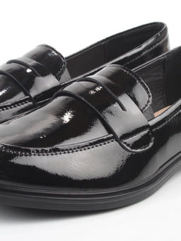 03-DCO142-2 BLACK Лоферы женские (натуральная кожа)