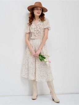 Платье из шифона с рюшами - Tantino фото 10