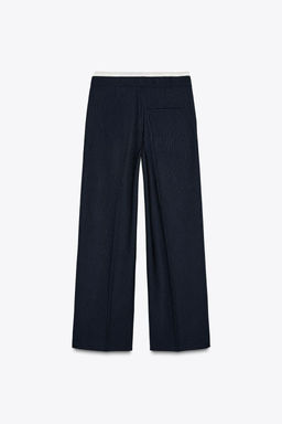 WIDE-LEG TROUSERS WITH DOUBLE WAISTBAND - Zara фото 29