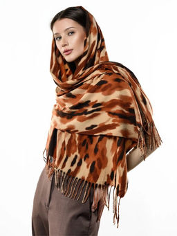 Яркий палантин с анималистичным принтом - Pretty mania фото 6