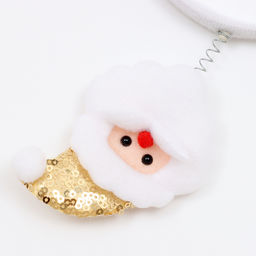 Ободок новогодний карнавальный Дед мороз, золотой - Страна карнавалия фото 3