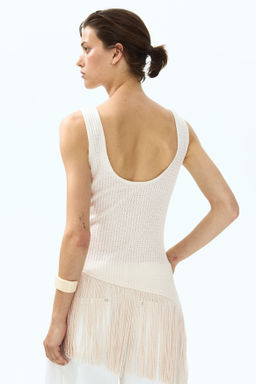 Top asim?trico con flecos - H&m фото 3