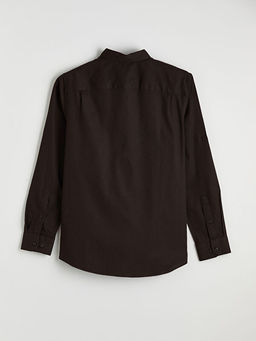 Regular Fit Keten Kar???ml? Erkek G?mlek