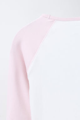 CAMISETA MANGA RANGLAN TEXTO CON MODAL / Rosa / Blanco - Zara фото 4