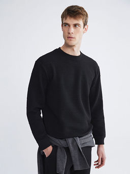 Bisiklet Yaka Erkek Sweatshirt