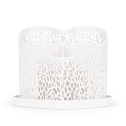 Цена за 2 шт. Подставка под столовые приборы "Сердце" белый М6252