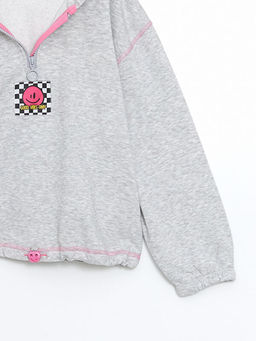 Kap??onlu K?z ?ocuk Kal?n Sweatshirt