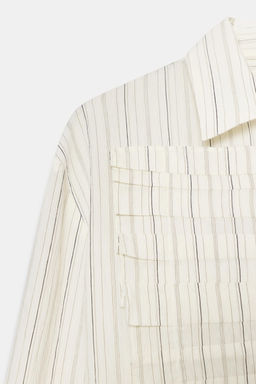 STRIPED PLEATED SHIRT ZW COLLECTION LIMITED EDITION - Zara фото 10