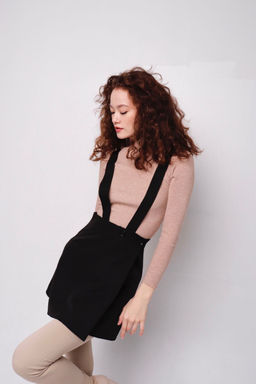 11970 Юбка-баска на бретелях чёрная - Martichelli фото 8