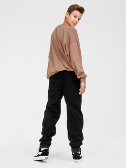 Джинсы-бананы утеплённые для мальчиков - Синий мир фото 12